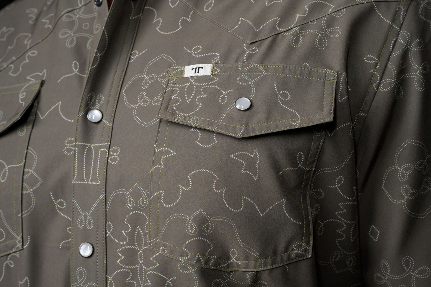 Ferrell - Carson Green Long Sleeve Snap Shirt