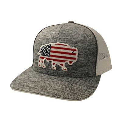 USA Buffalo Heather Grey/White Cap RDHC - 1 - Southern Soule Designs