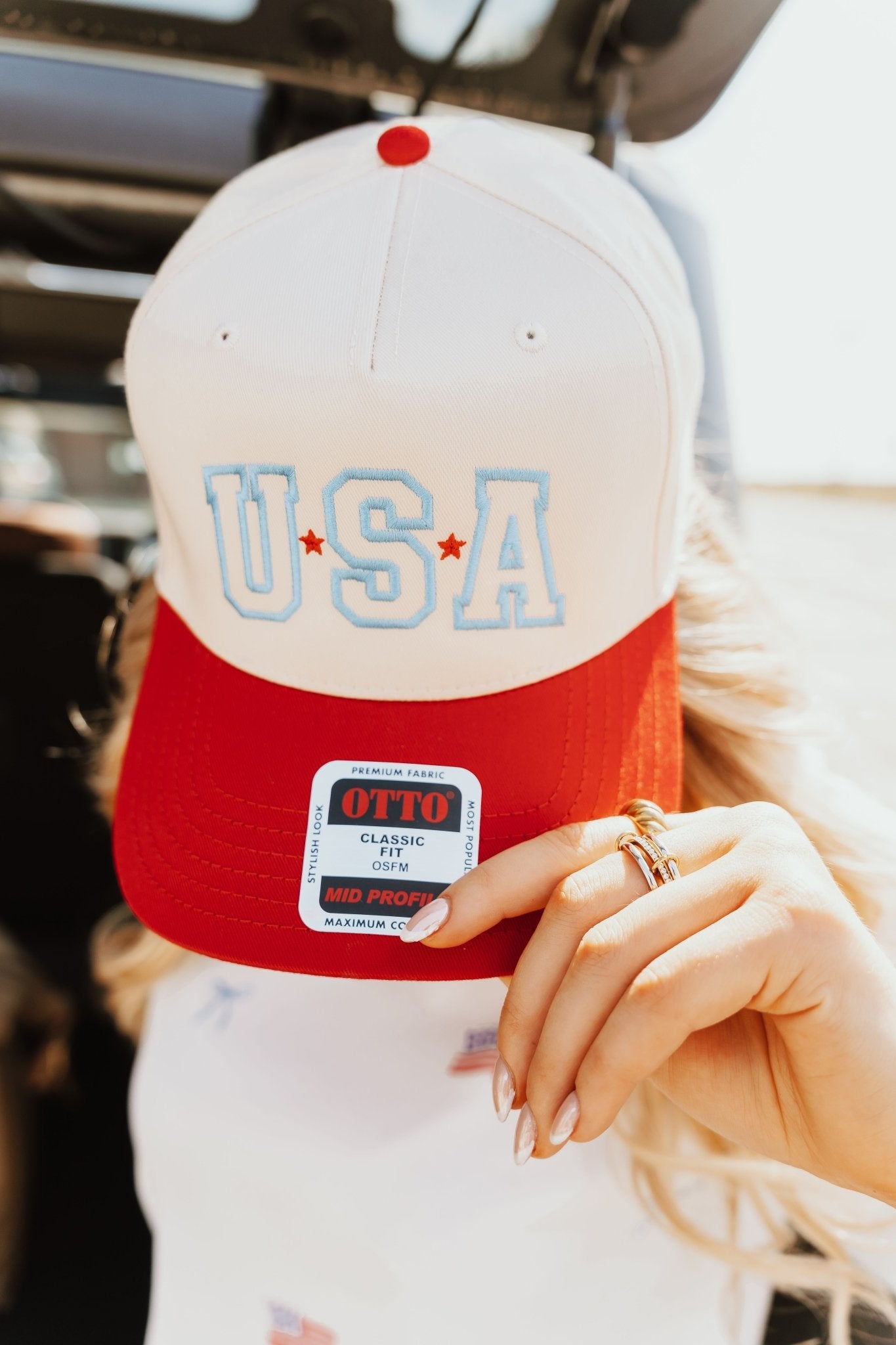 USA Stars Trucker Hat - Red - Southern Soule Designs