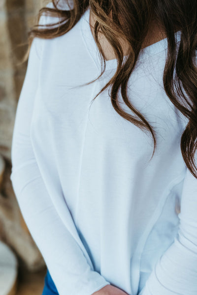 Vail Long Sleeve Tee White ZT251264 - Southern Soule Designs