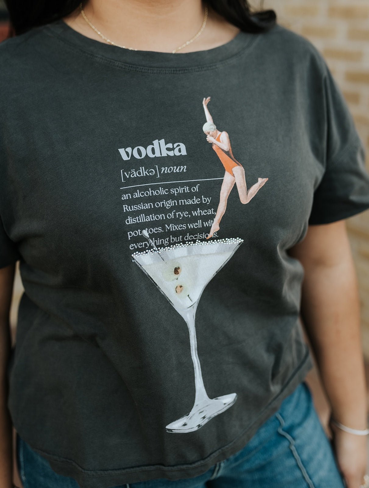 Vintage Black Vodka Jump Hi - Lo Tee 10028 - 316 - Southern Soule Designs