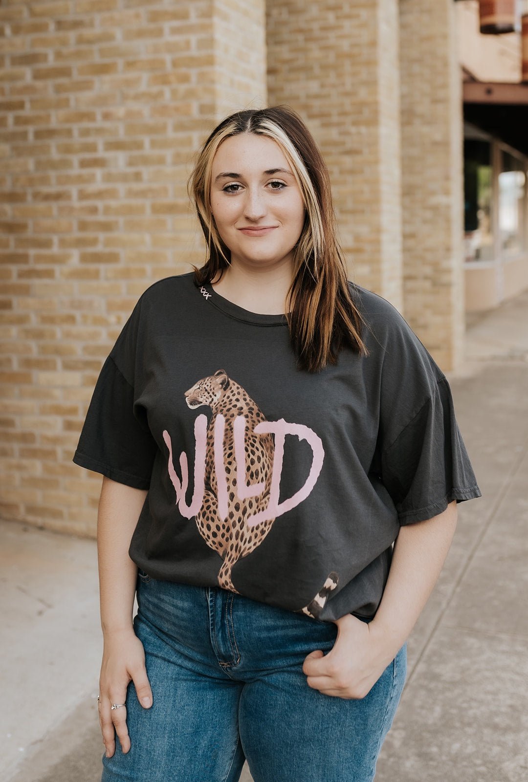 Vintage Black Wild Leopard Big Boy Tee - Southern Soule Designs