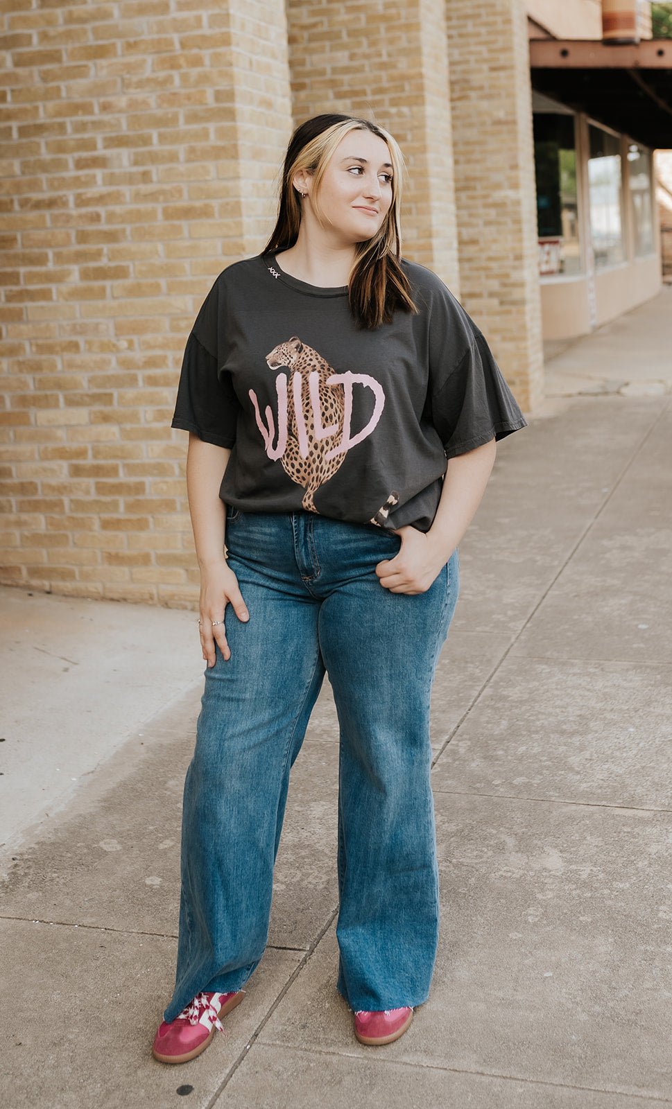 Vintage Black Wild Leopard Big Boy Tee - Southern Soule Designs