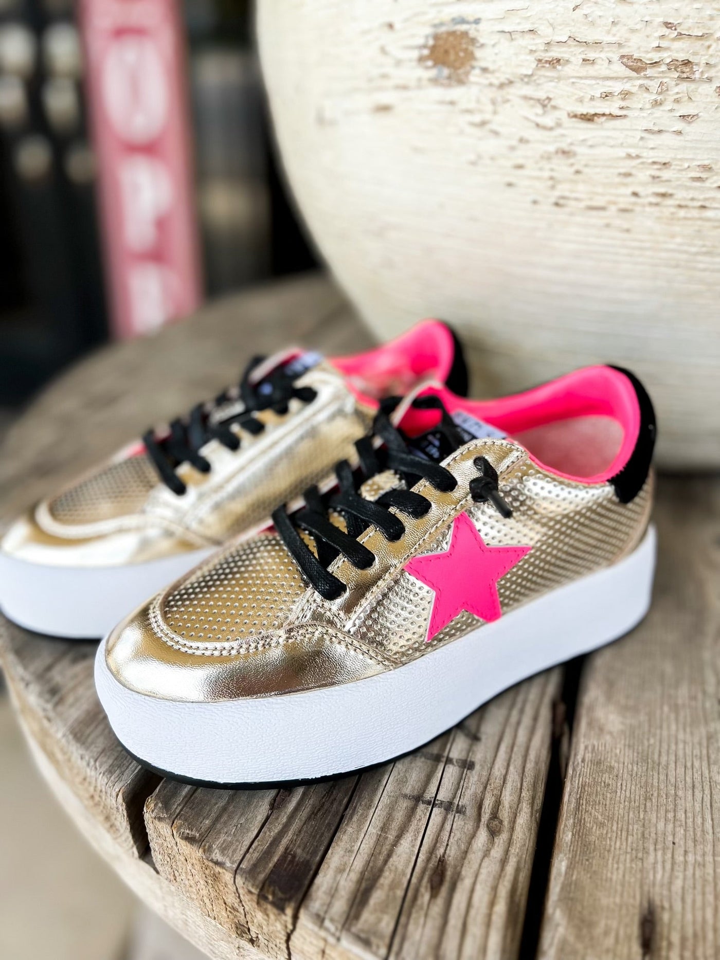 Vintage Havana Balance Washed Gold Sneaker - Southern Soule Designs