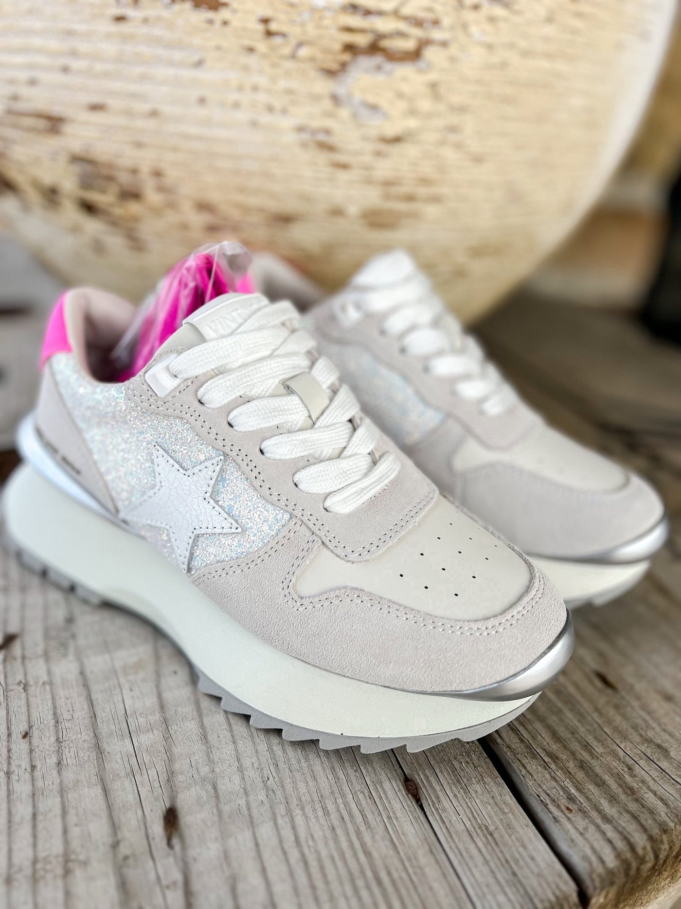 Vintage Havana Major 29 Clear Glitter Sneaker - Southern Soule Designs