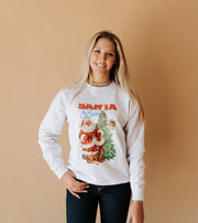 Vintage Santa Baby Sweatshirt - Ash - Southern Soule Designs