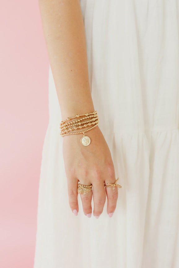 Virgin Mary Gold Charm Bracelet - Southern Soule Designs