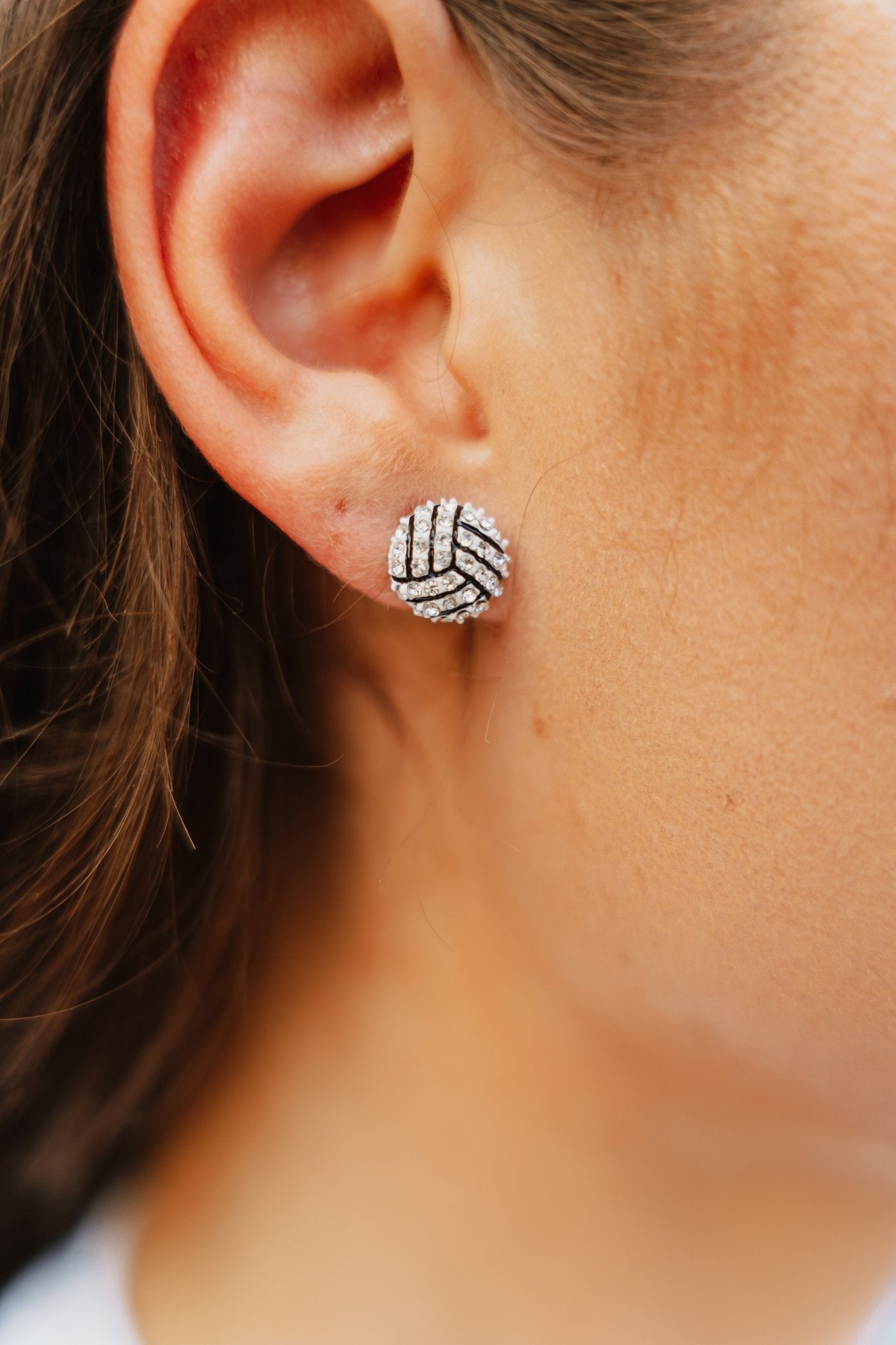 Volleyball Gameday Rhinestone Earrings - Southern Soule Designs