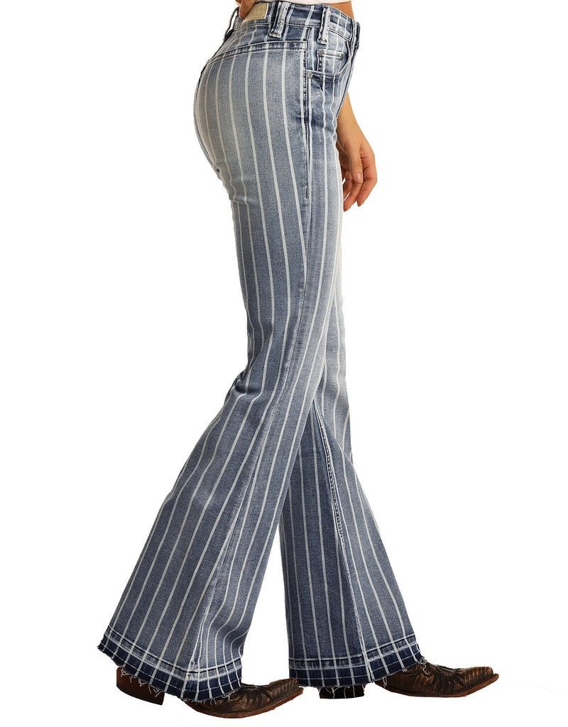 W8H2533 Striped High Rise Trsr - Southern Soule Designs