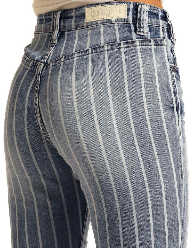W8H2533 Striped High Rise Trsr - Southern Soule Designs
