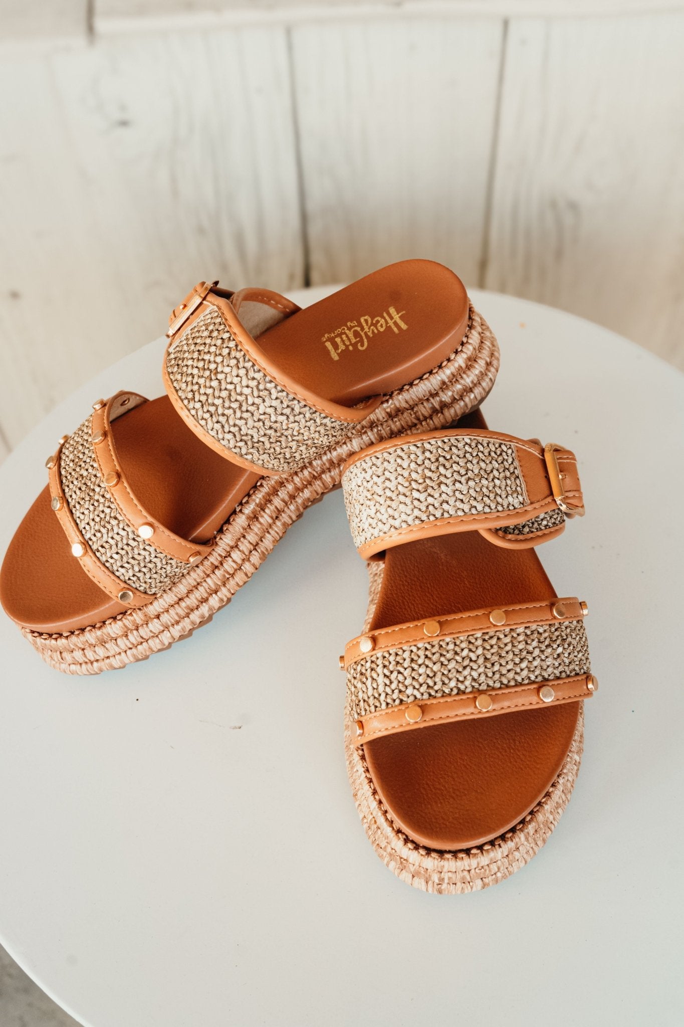 Walk of Shame Tan Raffia Sandal - Southern Soule Designs