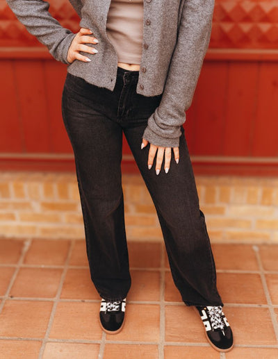 Washed Black Relaxed Straight Jean BP446N - Southern Soule Designs