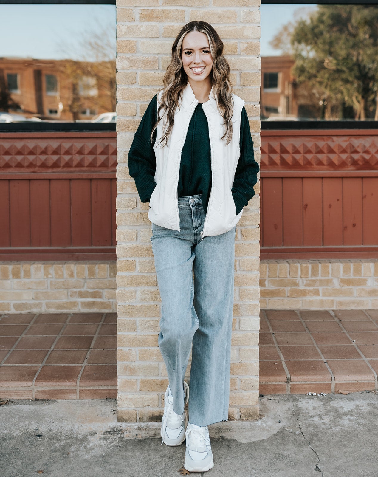Washed Cream Hadley Vest - Southern Soule Designs