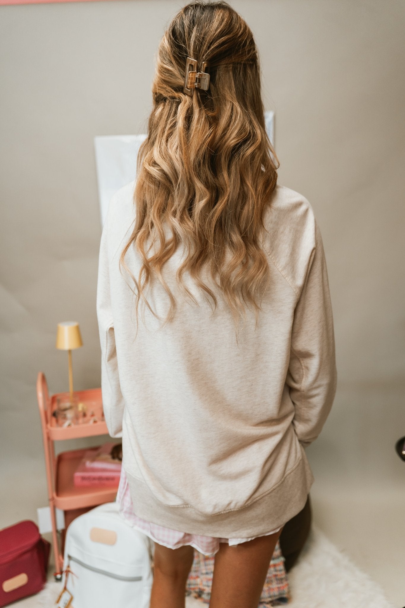 Weekender V Neck Light Oatmeal Heather ZT253919 - Southern Soule Designs