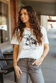 White Boots & Denim Tee 9110L - BDCC - Southern Soule Designs