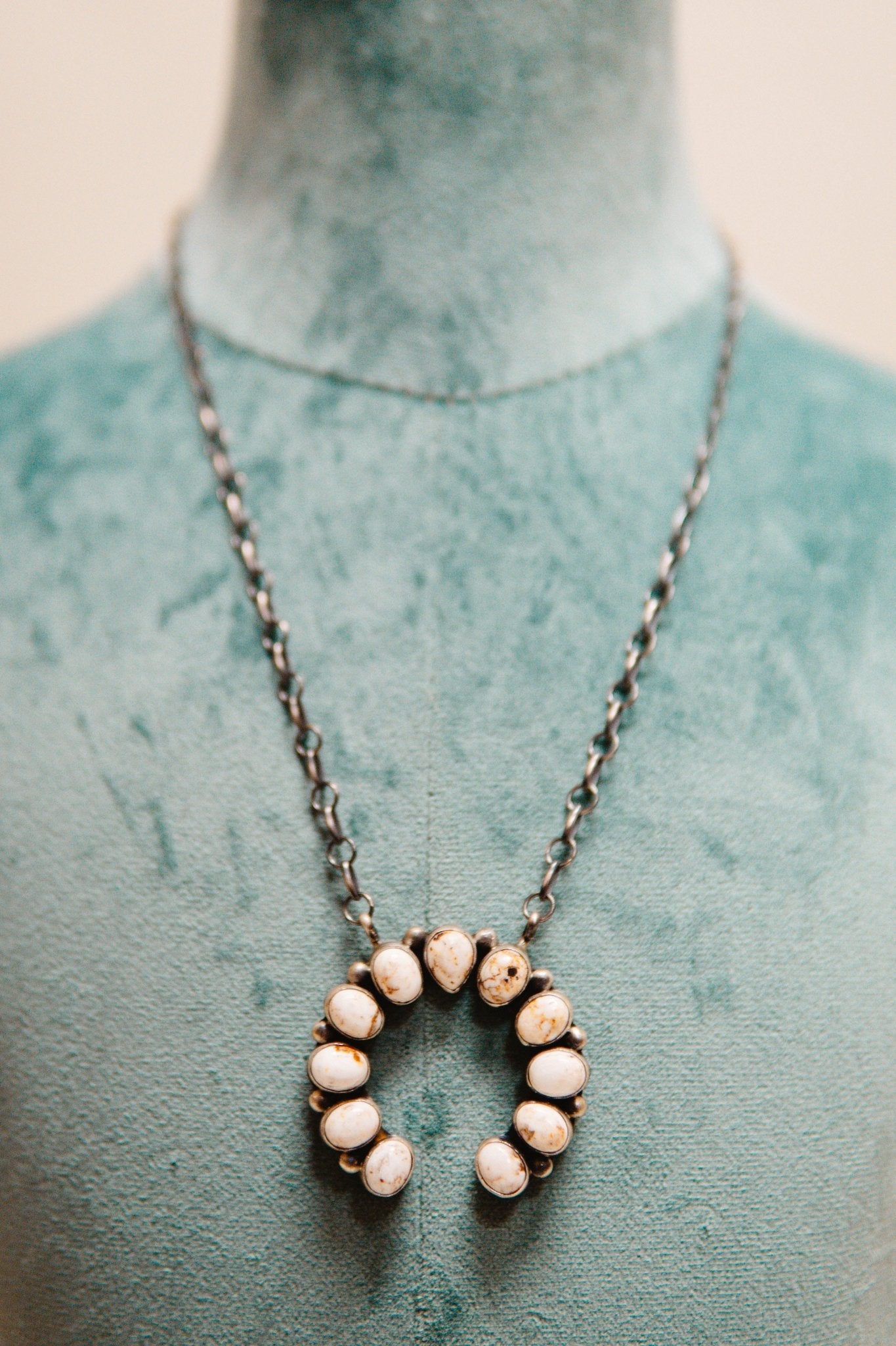 White Buffalo Horseshoe Necklace - Southern Soule Designs