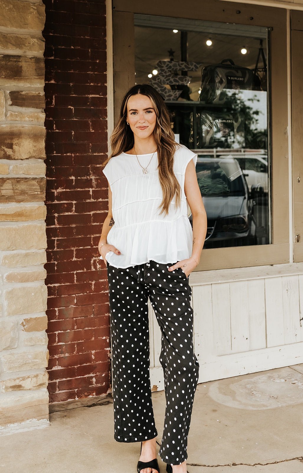 White Cap Sleeveless Top VIC11671 - Southern Soule Designs