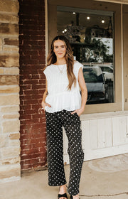 White Cap Sleeveless Top VIC11671 - Southern Soule Designs