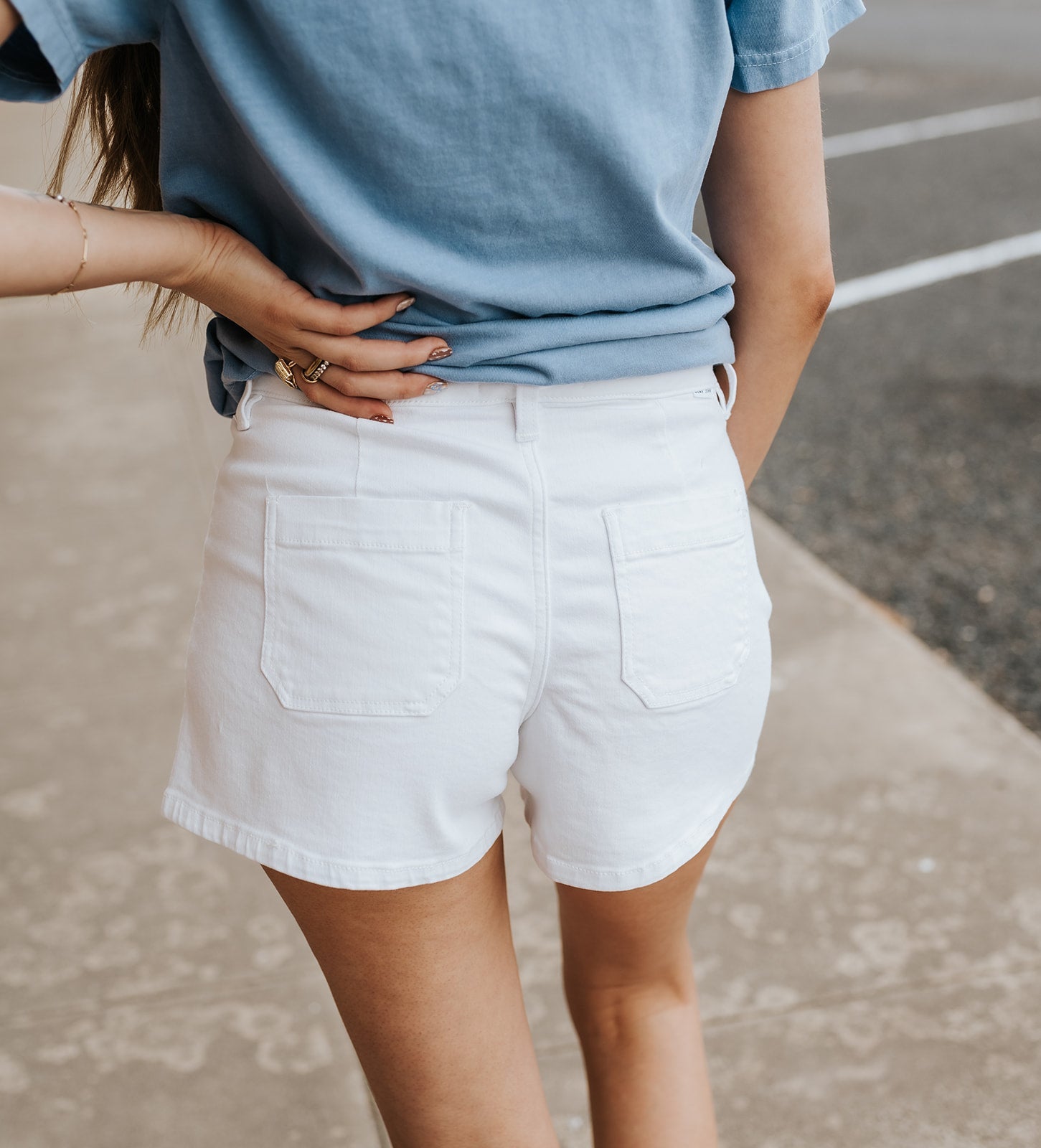 White Carlisle Shorts - Southern Soule Designs