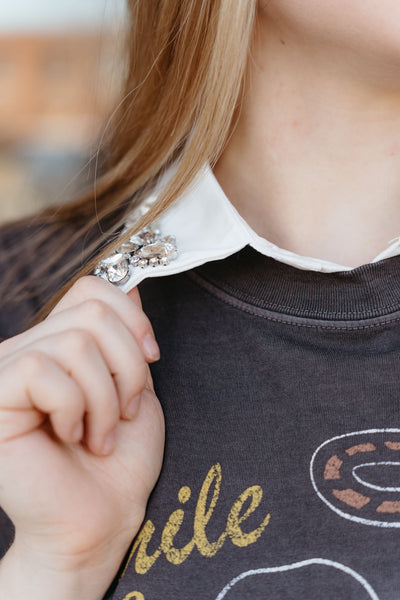 White Embellished Collar - Southern Soule Designs