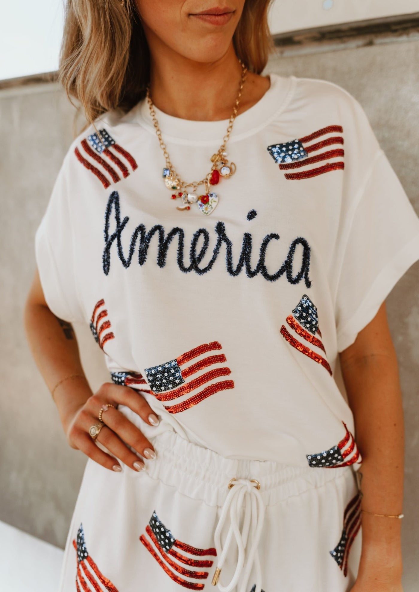 White Emily America Top - Southern Soule Designs