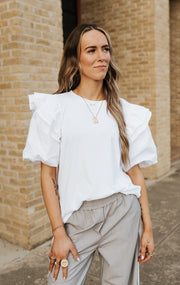 White Franco Top - Southern Soule Designs