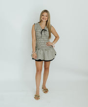 White Gingham Sleeveless Dress PLP50446 - Southern Soule Designs