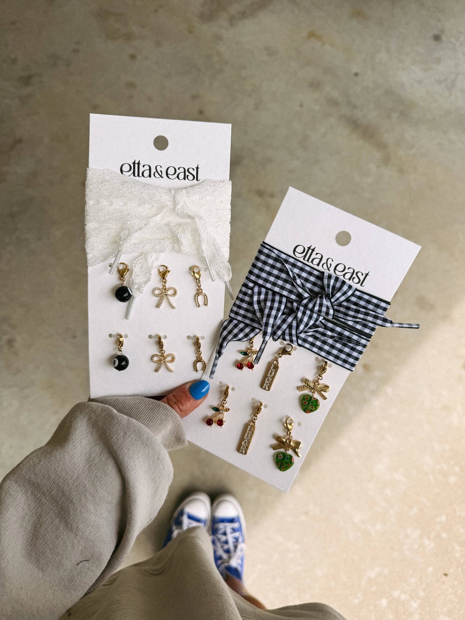 White Lace Shoe Charms - Southern Soule Designs