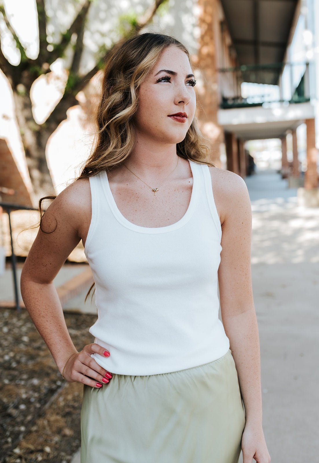 White Louise Tank - Southern Soule Designs