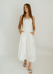 White Maxi Dress EL50217 - Southern Soule Designs