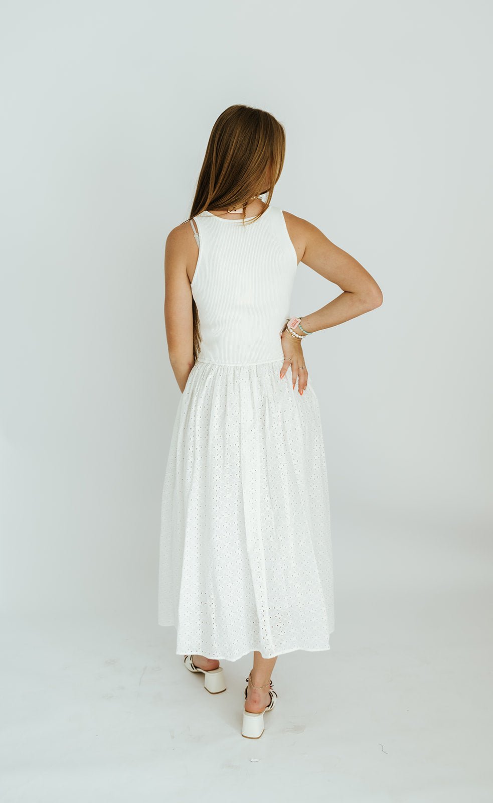White Maxi Dress EL50217 - Southern Soule Designs
