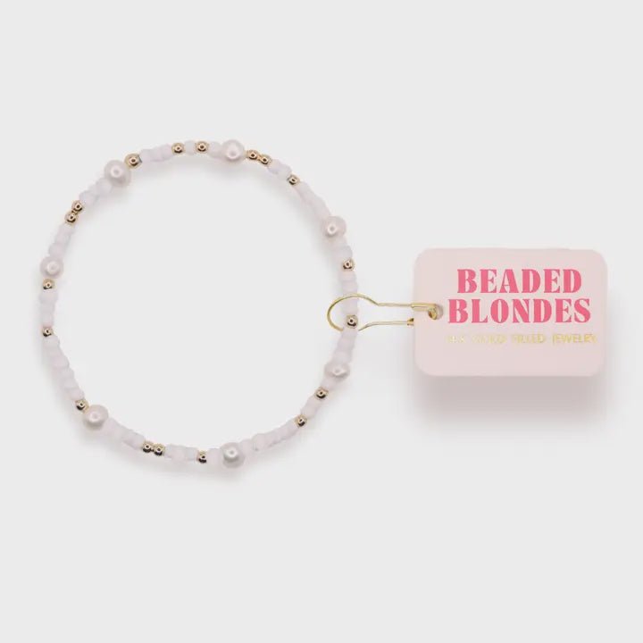 White Pearl Sprinkle Bracelet - Southern Soule Designs