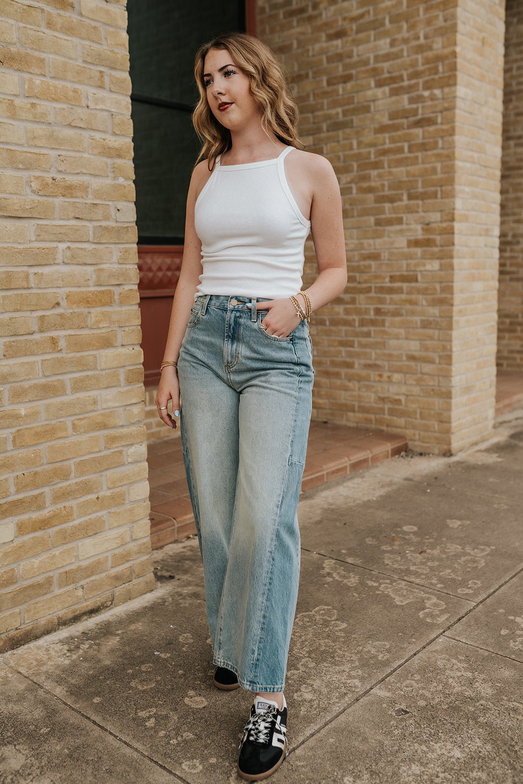 White Ribbed Tank Top ET5879 - Southern Soule Designs