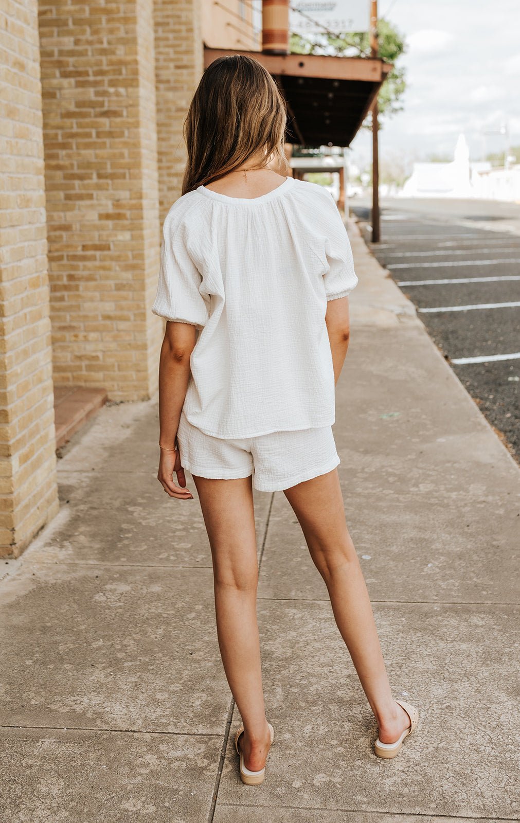 White Short Sleeve V - Neck DGC11641 - Southern Soule Designs