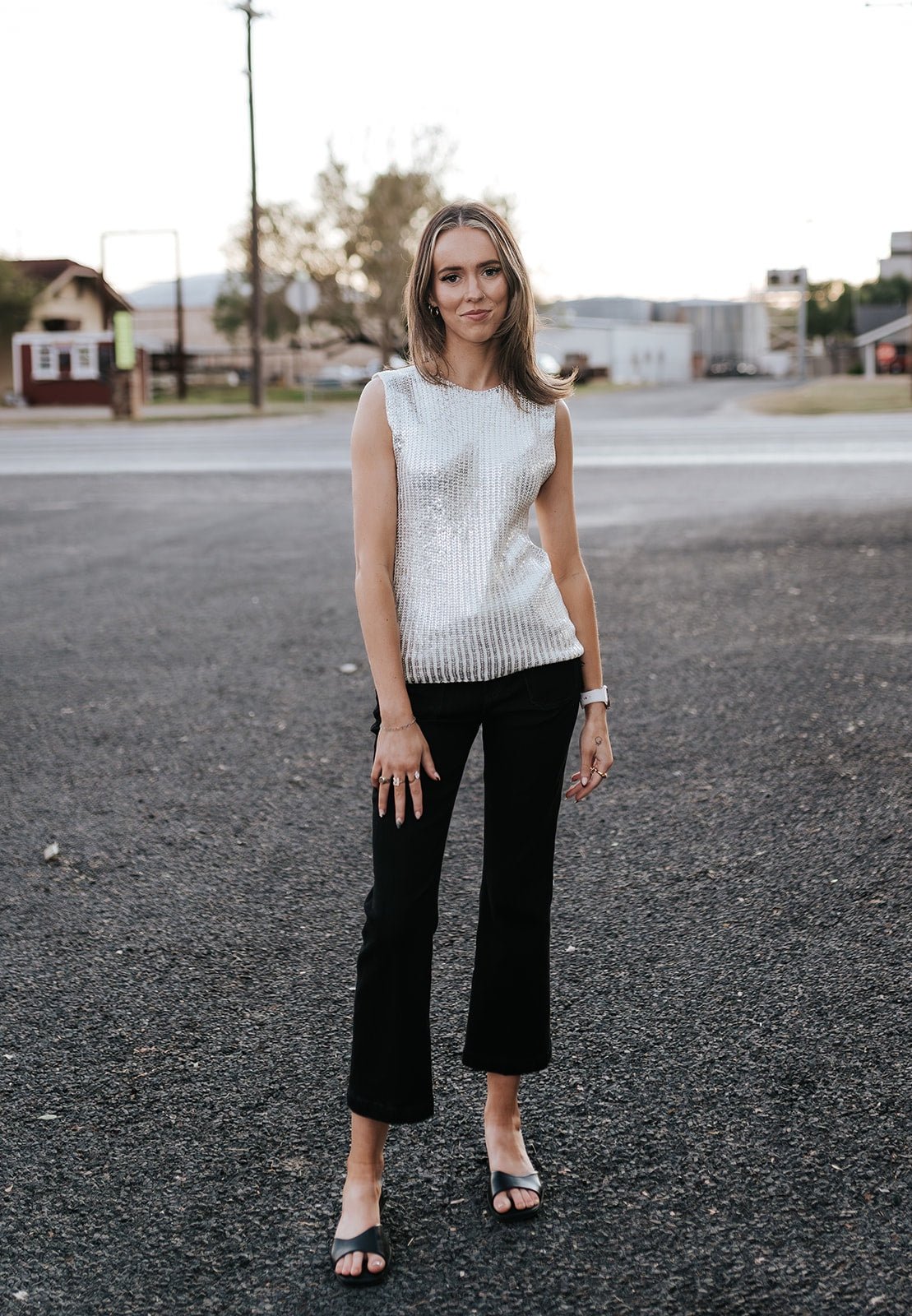 White Sleeveless Sweater SWF11340 - Southern Soule Designs