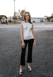 White Sleeveless Sweater SWF11340 - Southern Soule Designs