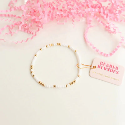 White Sprinkle Bracelet - Southern Soule Designs