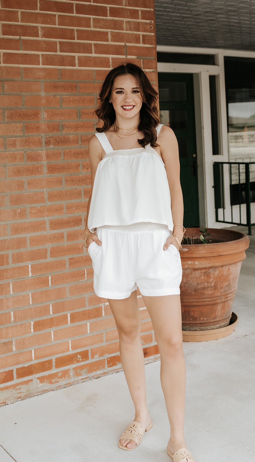 White Wash Flowy Tank Top DT11654 - Southern Soule Designs