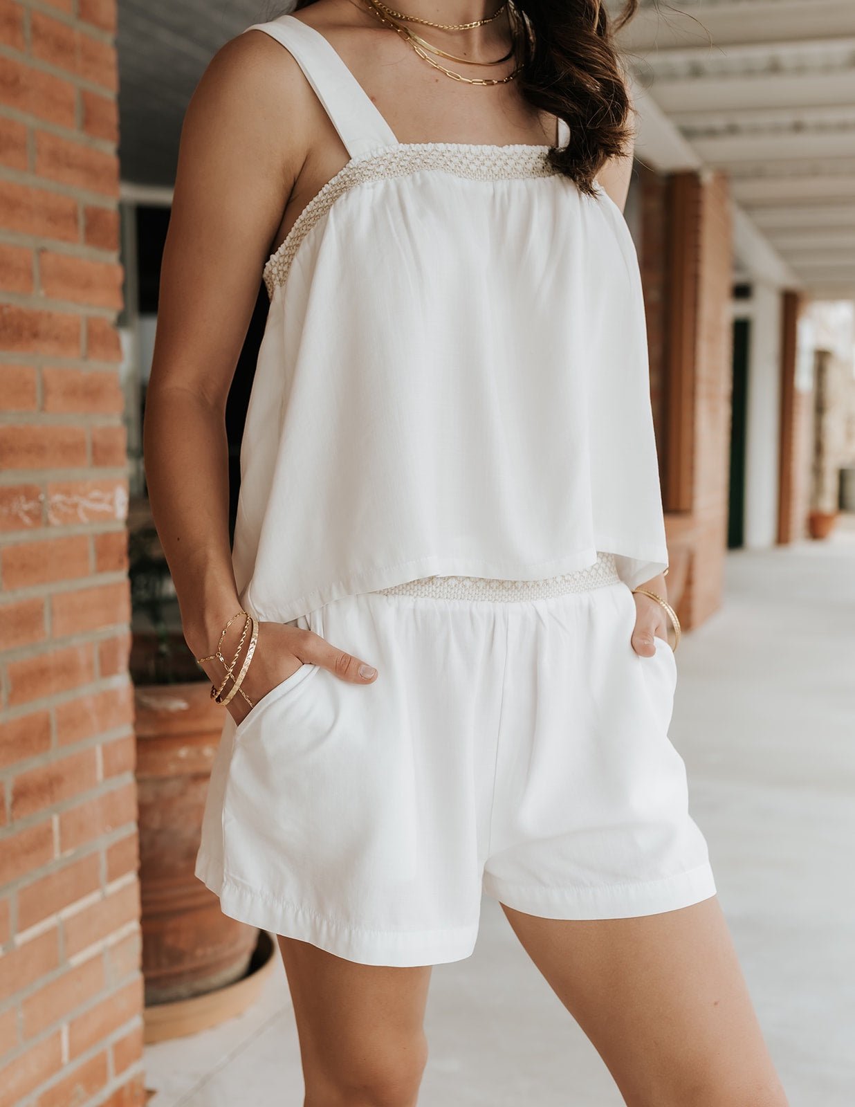 White Wash Flowy Tank Top DT11654 - Southern Soule Designs