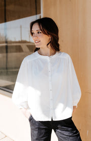 White Wilma Shirt - Southern Soule Designs