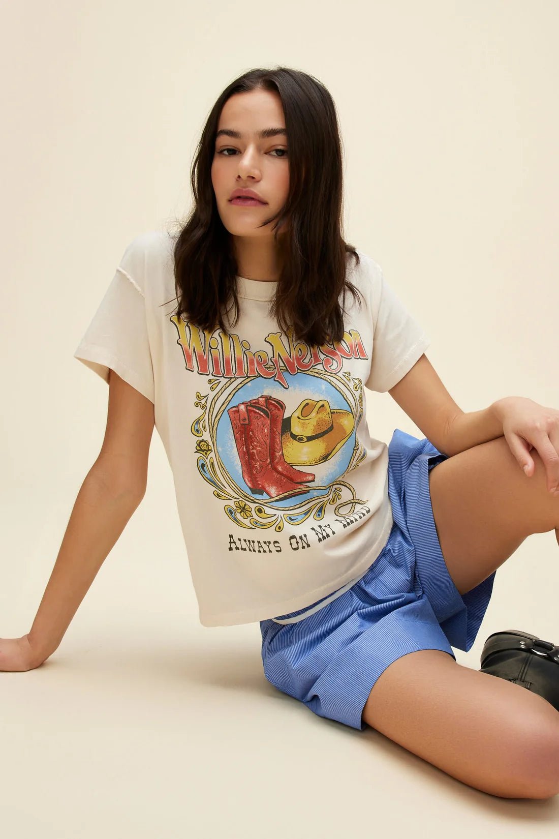 Willie Nelson Paisley Reverse GF Tee - Southern Soule Designs
