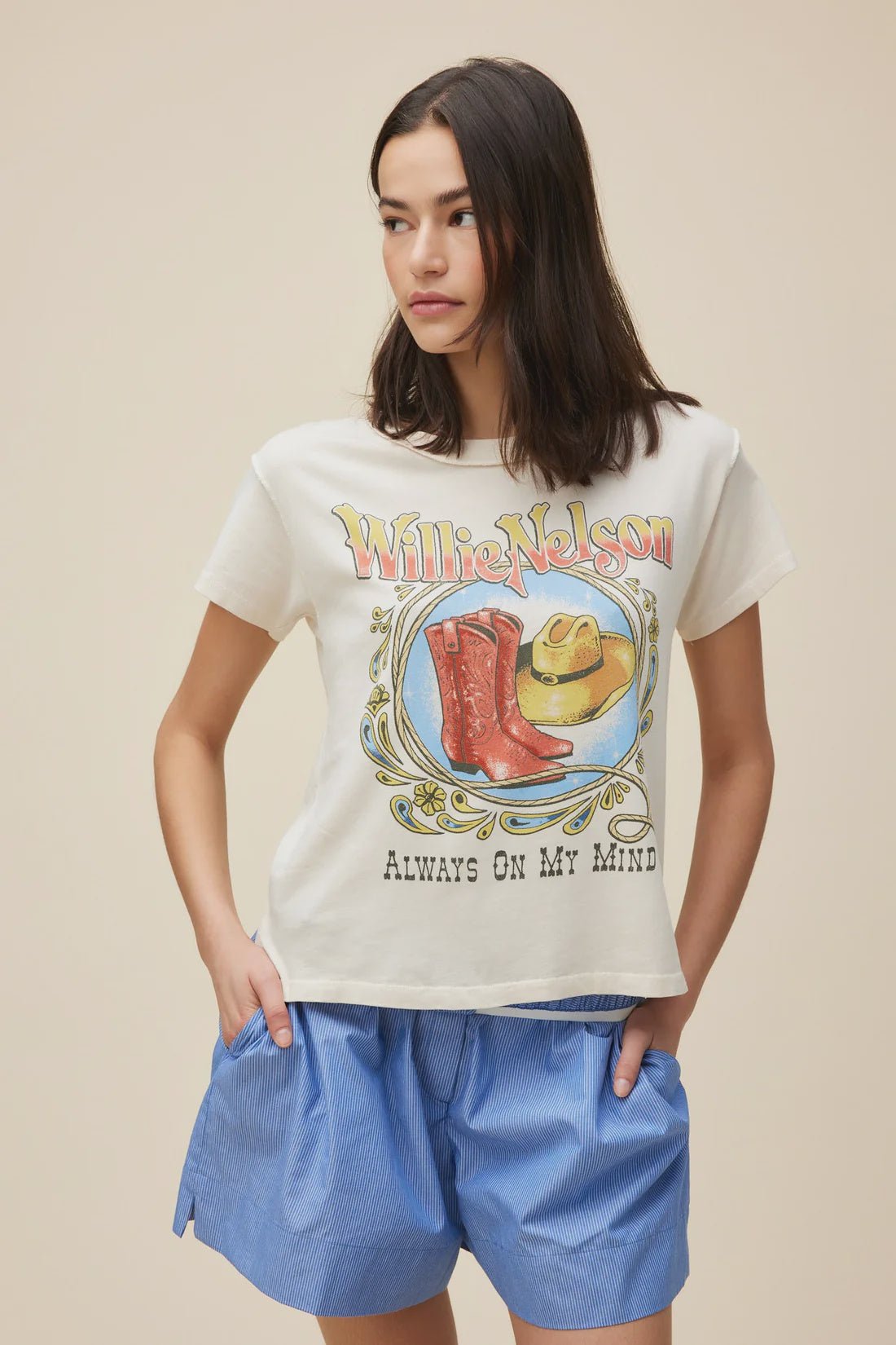 Willie Nelson Paisley Reverse GF Tee - Southern Soule Designs