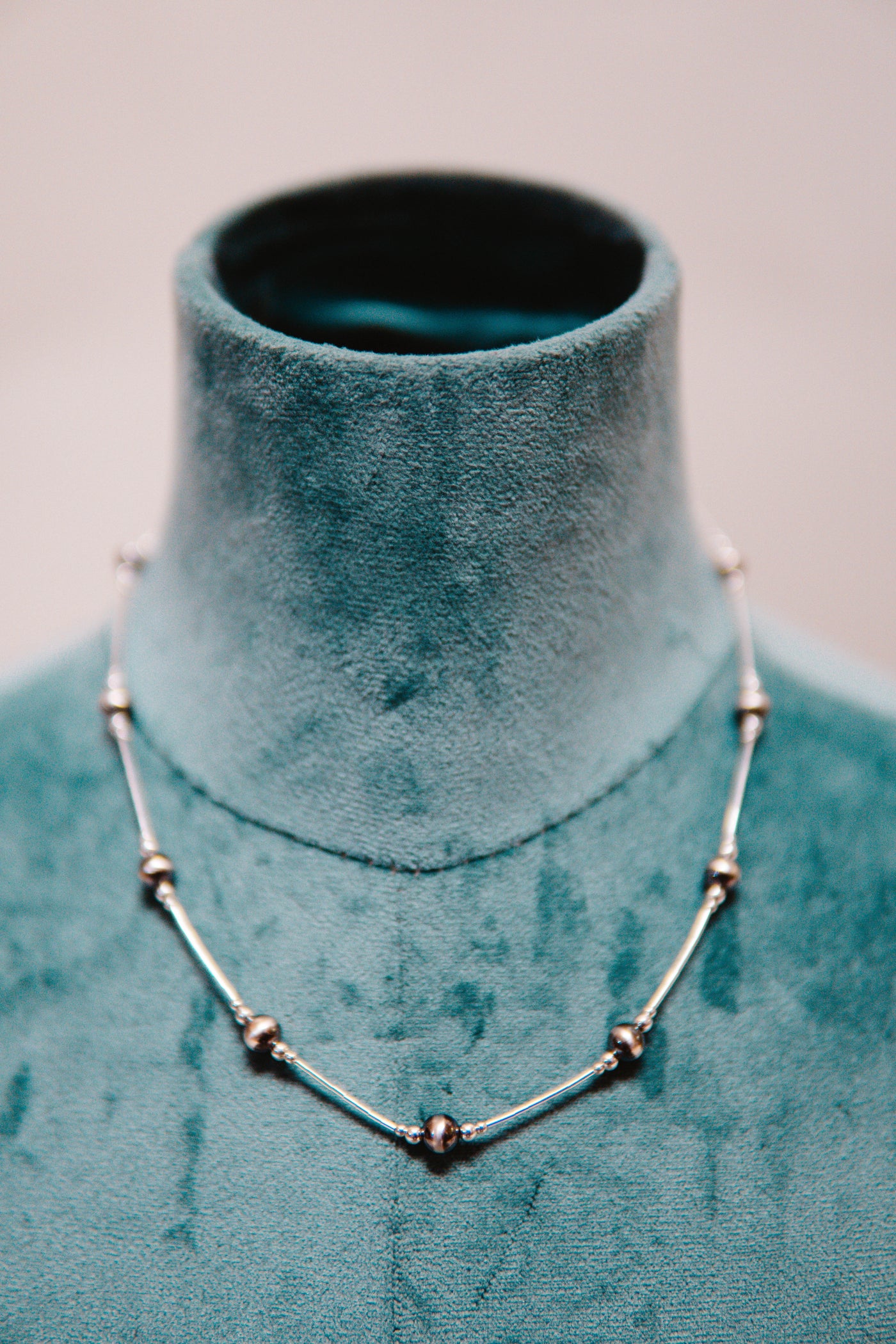 Silver Strand/Pearl Necklace