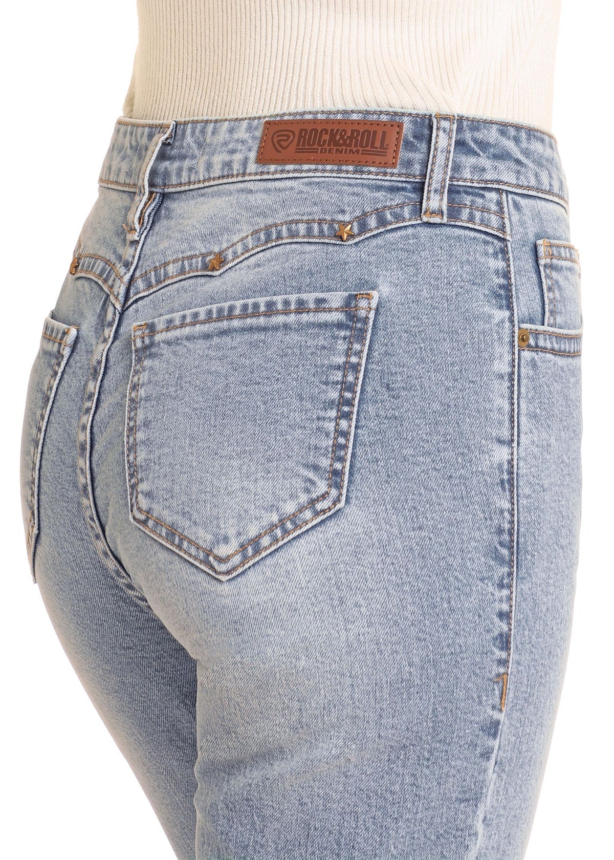 WMS Scallop Yoke High Rise Bootcut Jeans BW4HD04765 - Southern Soule Designs