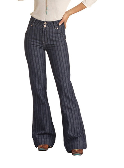 WMS Stripe Jacquard Trouser Dk - Southern Soule Designs