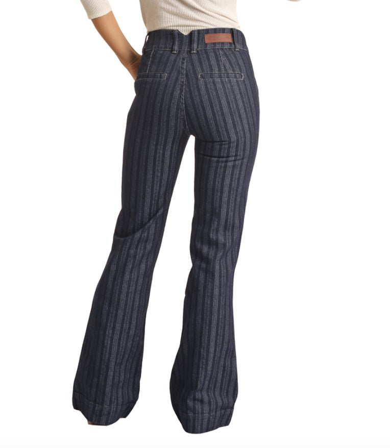 WMS Stripe Jacquard Trouser Dk - Southern Soule Designs