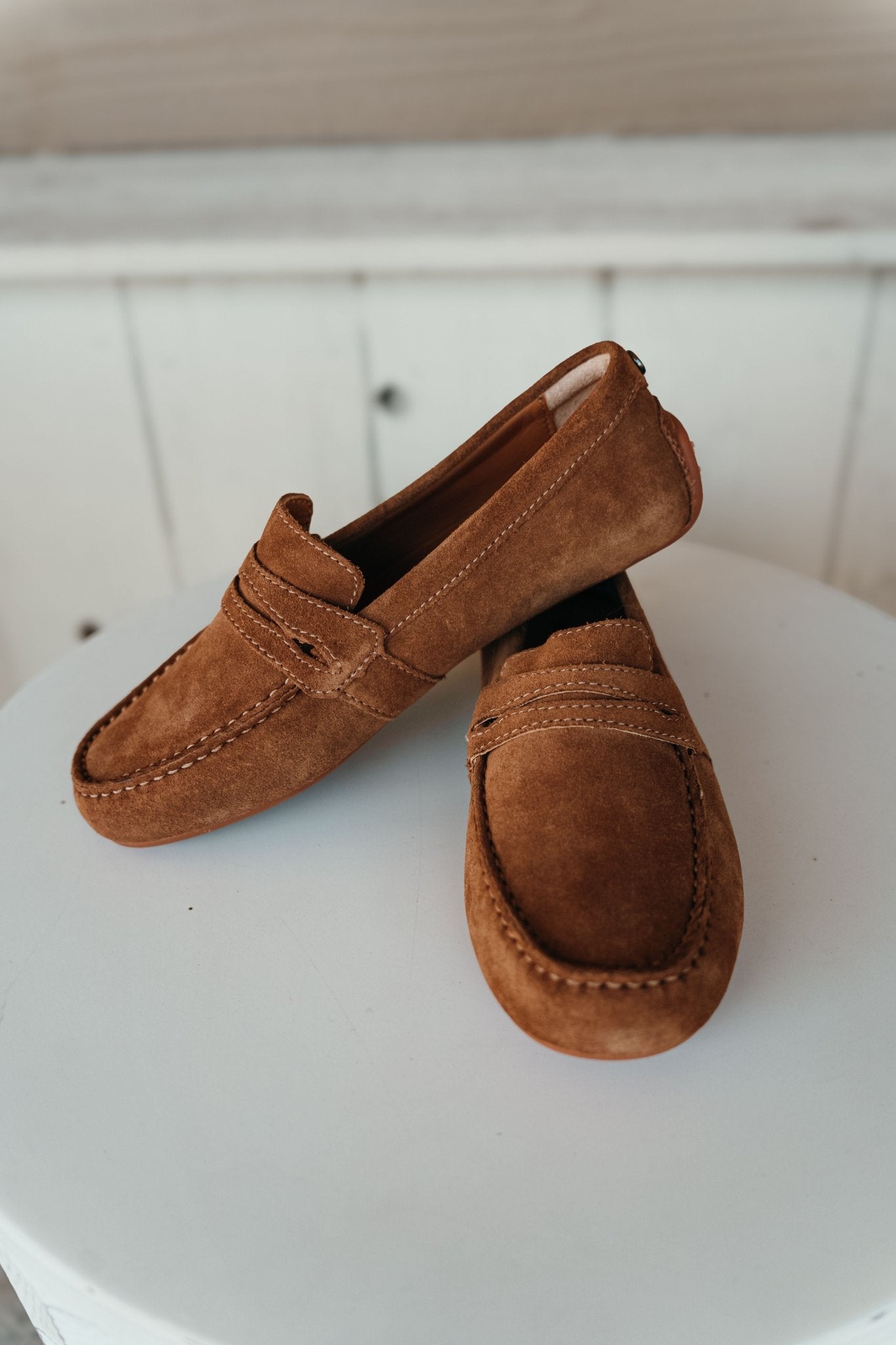 Women's Selene Driving Moc Caramel Suede 10061294 - Southern Soule Designs