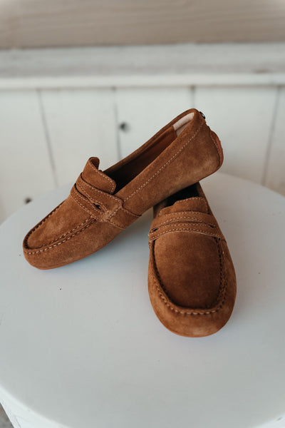 Women's Selene Driving Moc Caramel Suede 10061294 - Southern Soule Designs