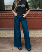 Women's Wrangler x Lainey Wilson Cheeky Wide Leg Jean Wrangler Blue 112373604 - Southern Soule Designs