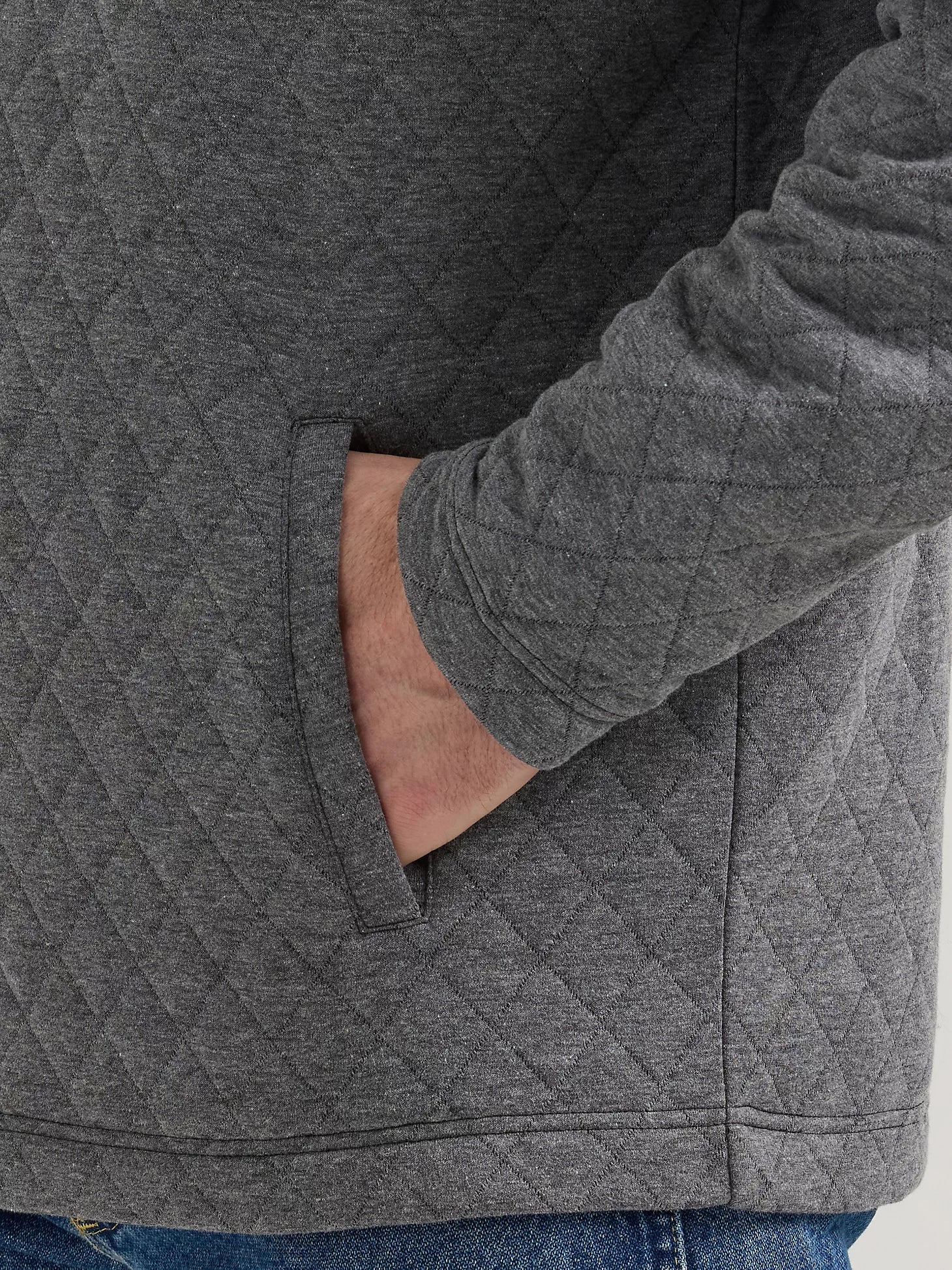 Wrangler 112352749 Charcoal George Strait Quarter - Zip Quilted Pullover Charcoal - Southern Soule Designs